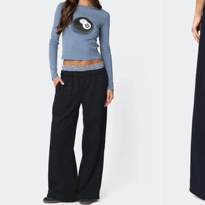 Edikted Gingham Boxer Detail Sweatpants Size S